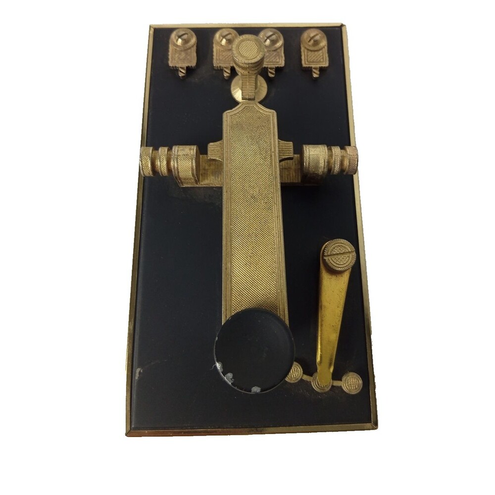Vtg 1967 Criterion Morse Code Telegraph Key Desk Stapler Brass Finish Japan